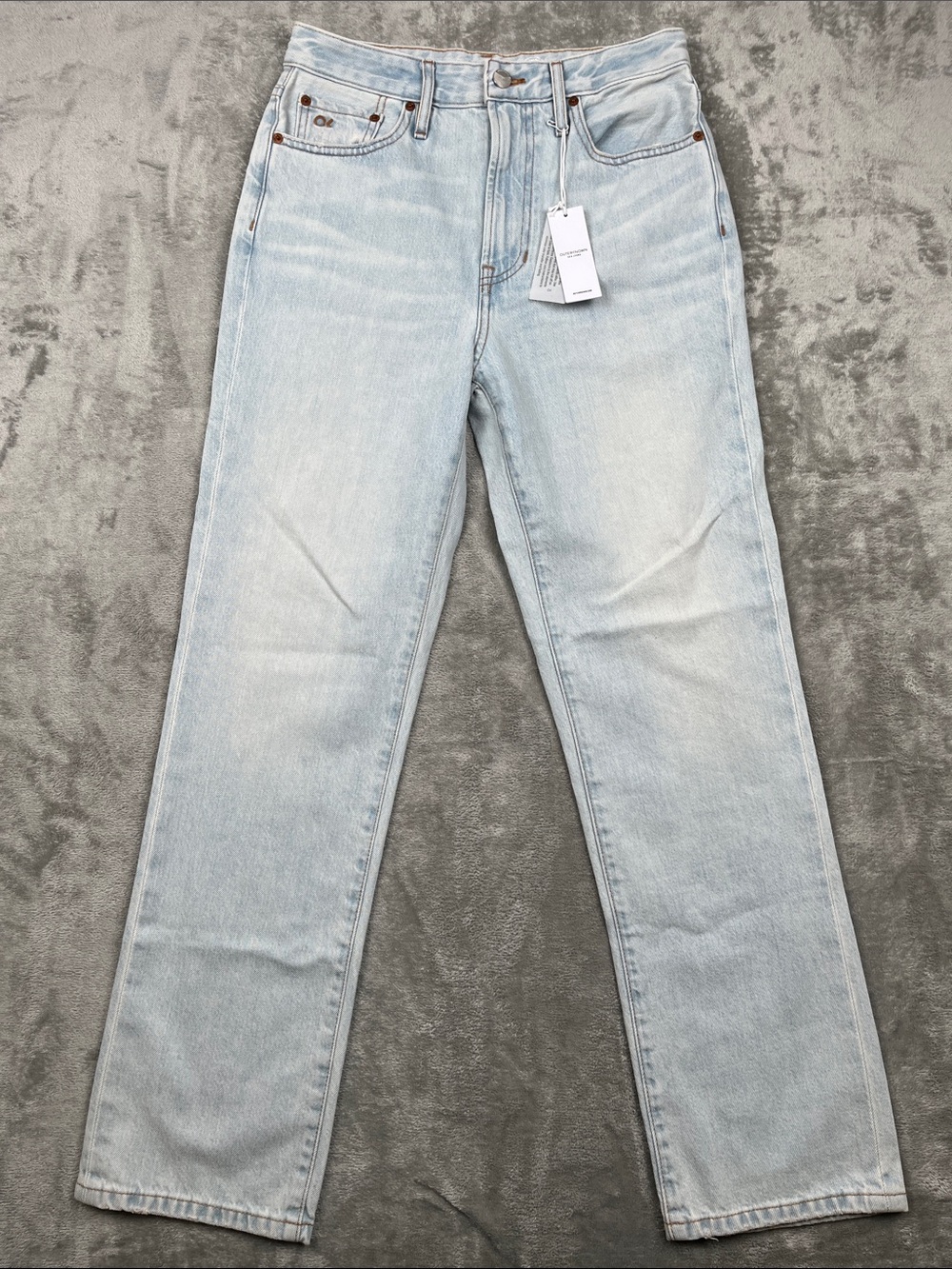 NEW Outerknown 26  Light Wash Women’s The Strand Straight Leg Jeans